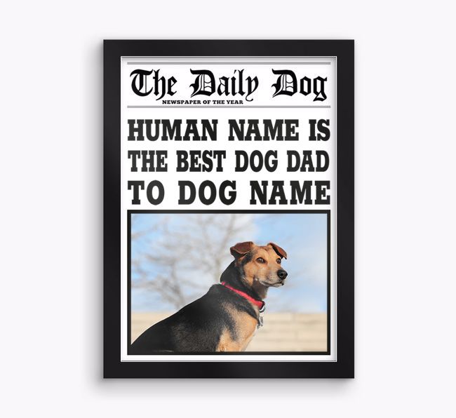 'The Daily Dog' - Personalised {breedFullName} Framed Print